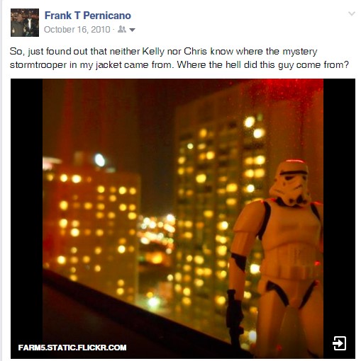 The first Stormtrooper post on Facebook